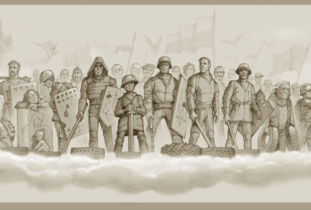 Рисунок «Небесная сотня»