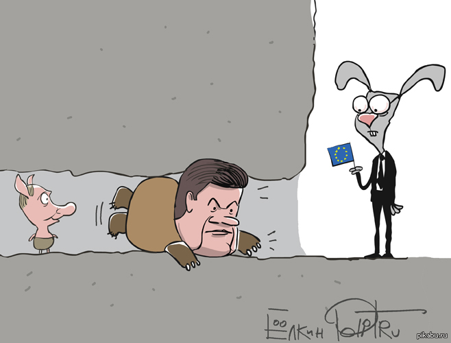 Винипух застрял   украина, евросоюз, россия, путин, янукович, политика, елкин