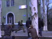 Видео, как российские террористы брали райотдел милиции, Славянск
